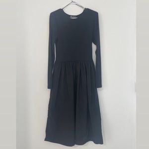 ZARA Black Poplin Dress